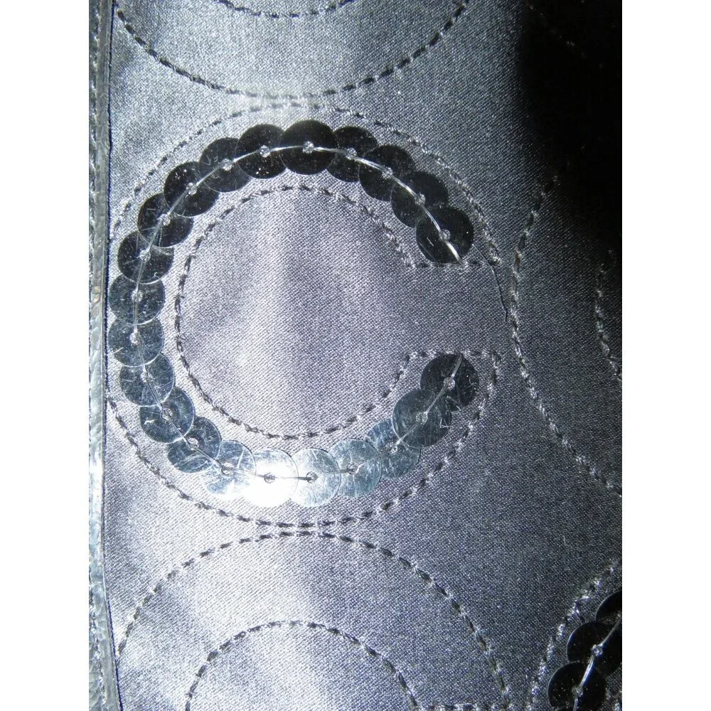 Coach 2013 Signature C Sequin Canvas Embellished Tote Bag in  classic black